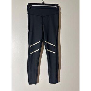 Zyia Active Black Leggings With Reflective Stripes Size 2